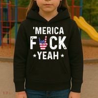 Funny Merica Fuck Yeah 4th Of July Kids Hoodie thumb 3