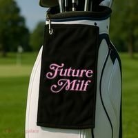 Future Milf Funny Golf Towel thumb 2