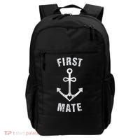 First Mate Funny Anchor Sailing Ship Cruise Backpack thumb 0