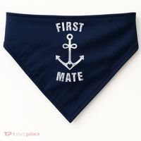 First Mate Funny Anchor Sailing Ship Cruise USA-Made Doggie Bandana thumb 0