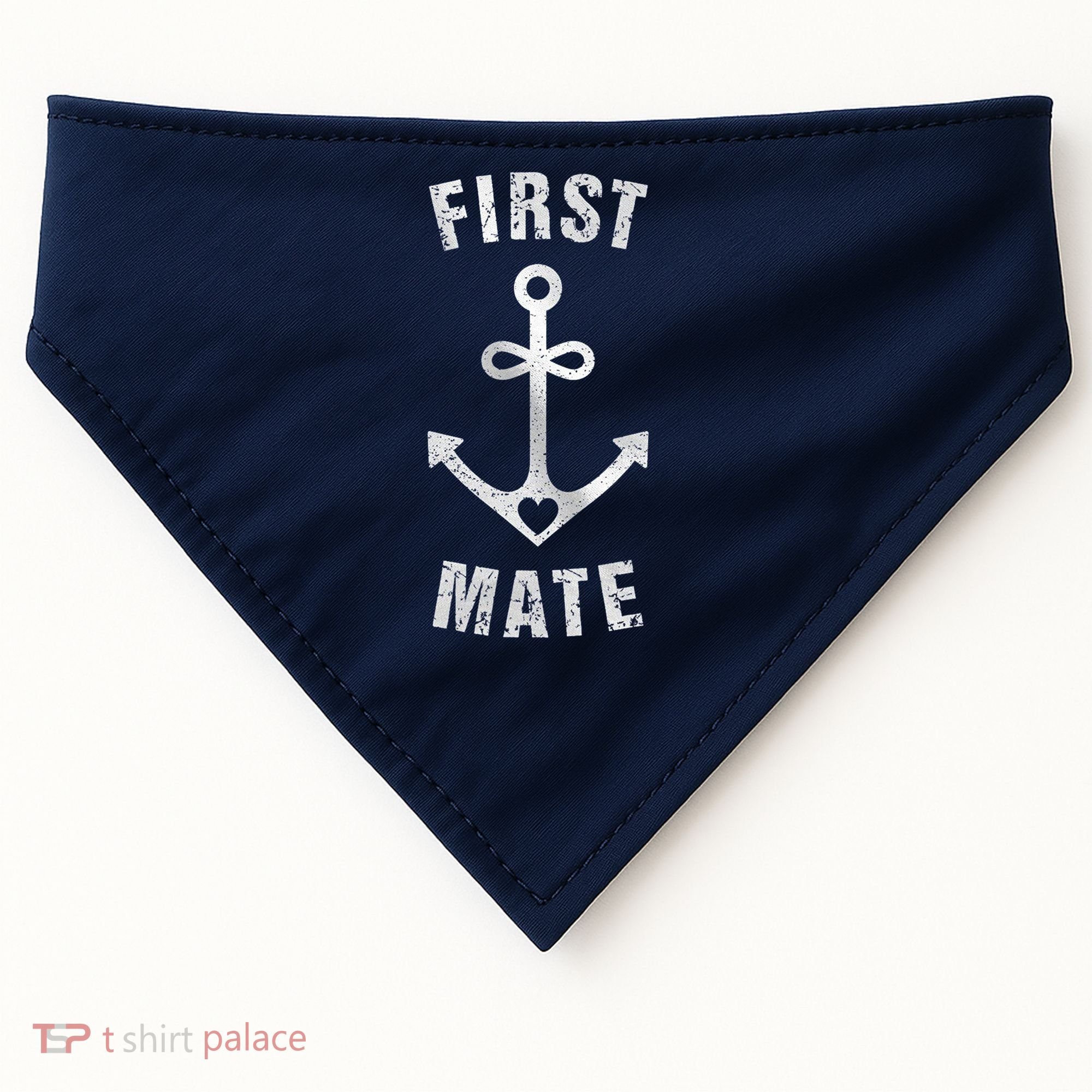 First Mate Funny Anchor Sailing Ship Cruise USA-Made Doggie Bandana