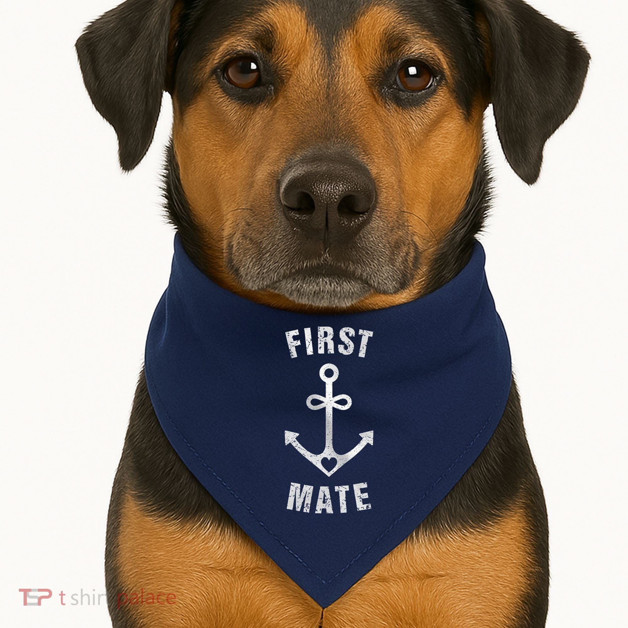 First Mate Funny Anchor Sailing Ship Cruise USA-Made Doggie Bandana