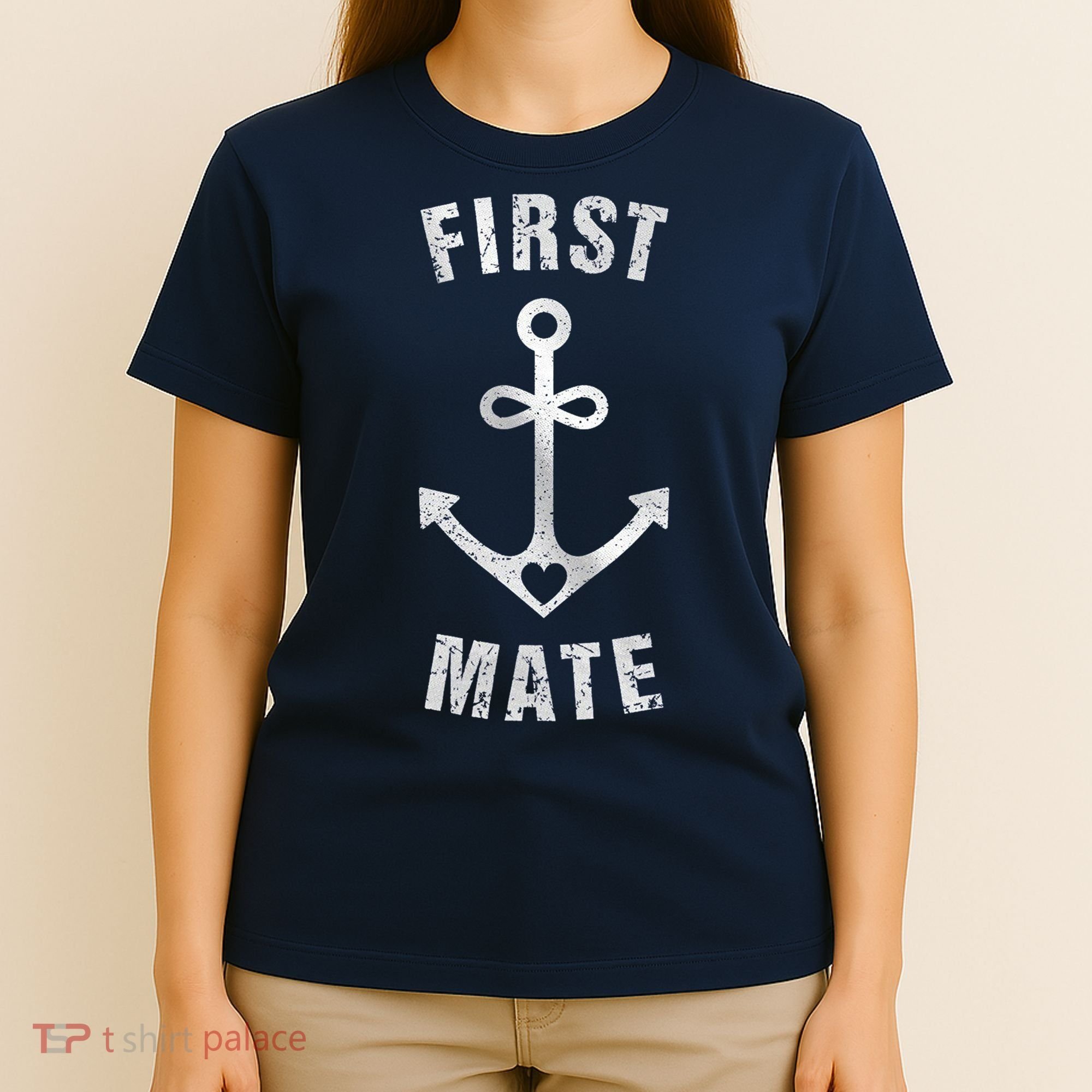First Mate Funny Anchor Sailing Ship Cruise T-Shirt