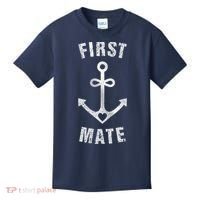 First Mate Funny Anchor Sailing Ship Cruise Kids T-Shirt thumb 0