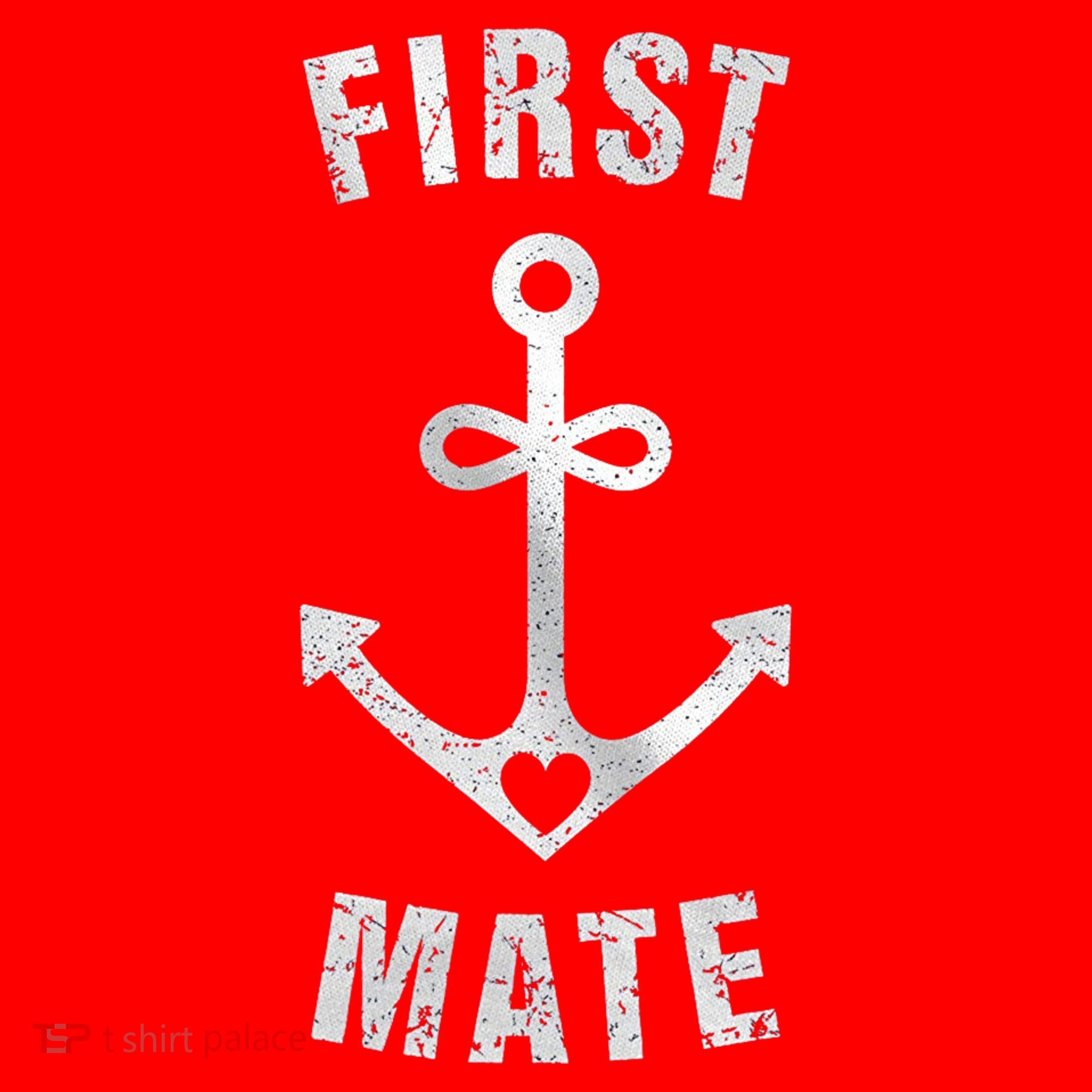 First Mate Funny Anchor Sailing Ship Cruise Santa Hat