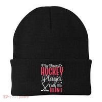 Funny My Favorite Hockey Player Calls Me Aunt Cute Gift Beanie thumb 0