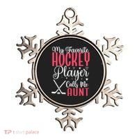 Funny My Favorite Hockey Player Calls Me Aunt Cute Gift Ornament thumb 0