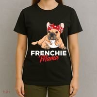 Frenchie Mama Funny French Bulldog Dog Mom Cute Girls Gift T-Shirt thumb 4