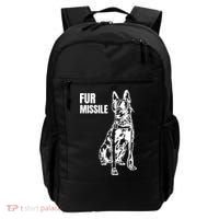 Fur Missile Funny Beligian Malinois Dog Backpack thumb 0