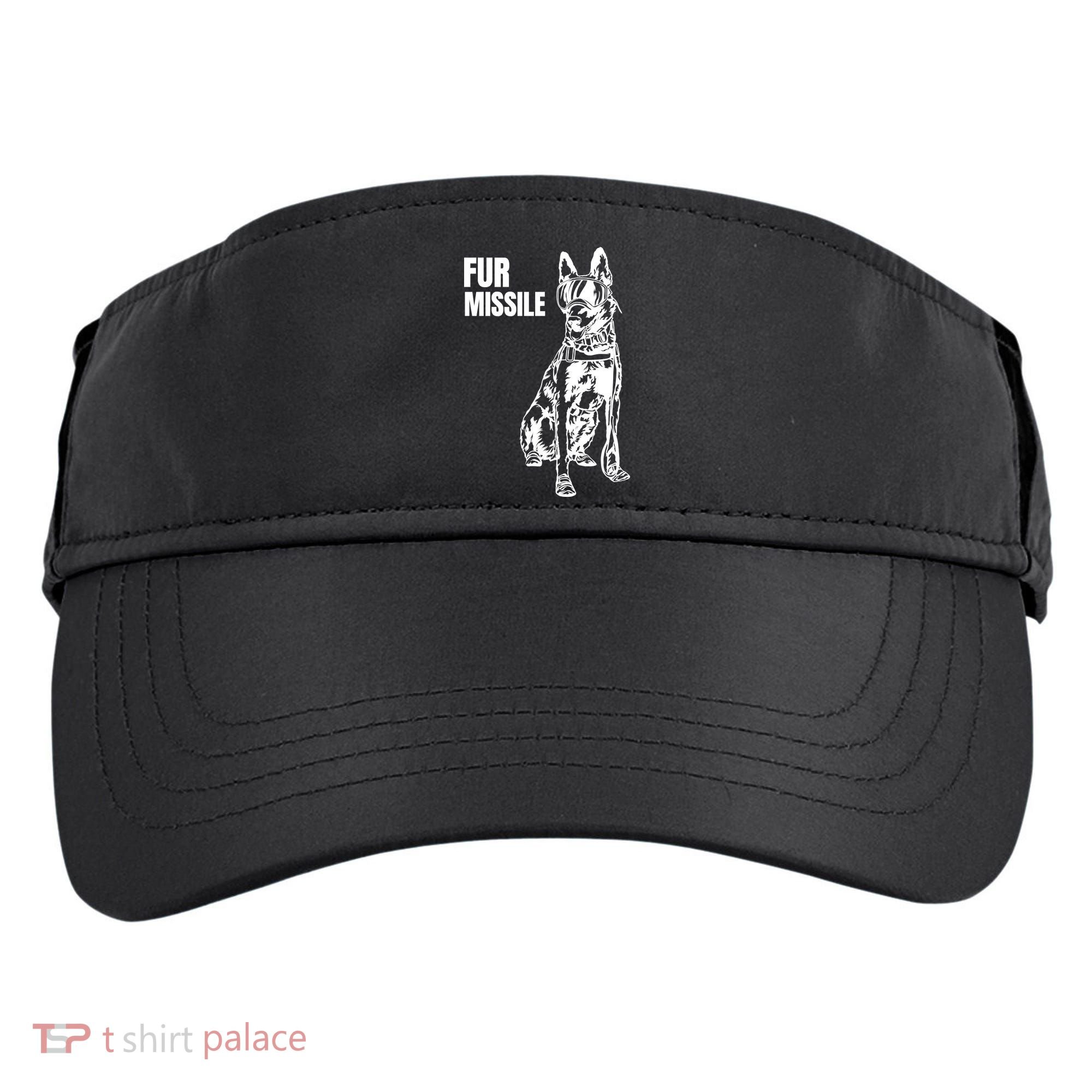 Fur Missile Funny Beligian Malinois Dog Adult Drive Performance Visor