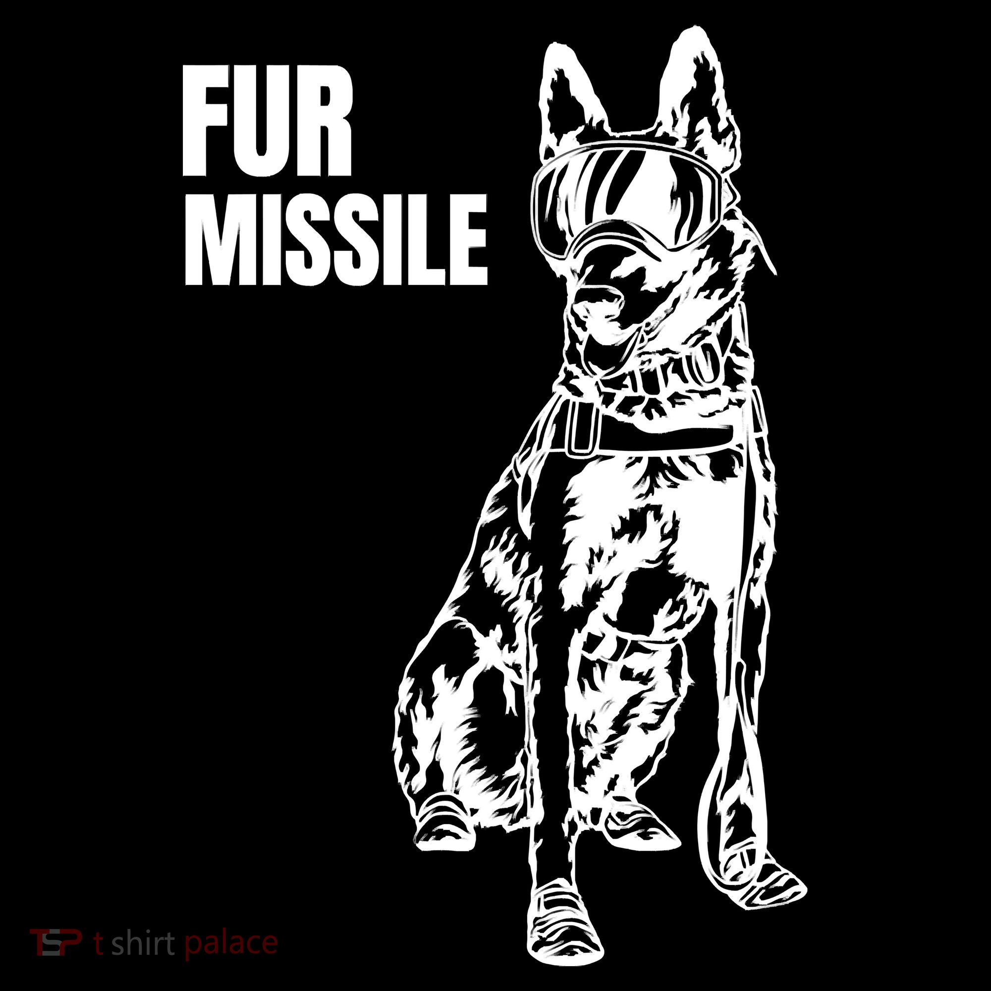 Fur Missile Funny Beligian Malinois Dog Women's Hoodie