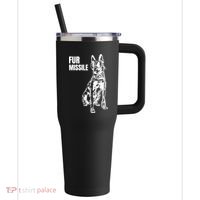Fur Missile Funny Beligian Malinois Dog 40oz Vacuum Insulated Stainless Steel Travel Tumbler thumb 0