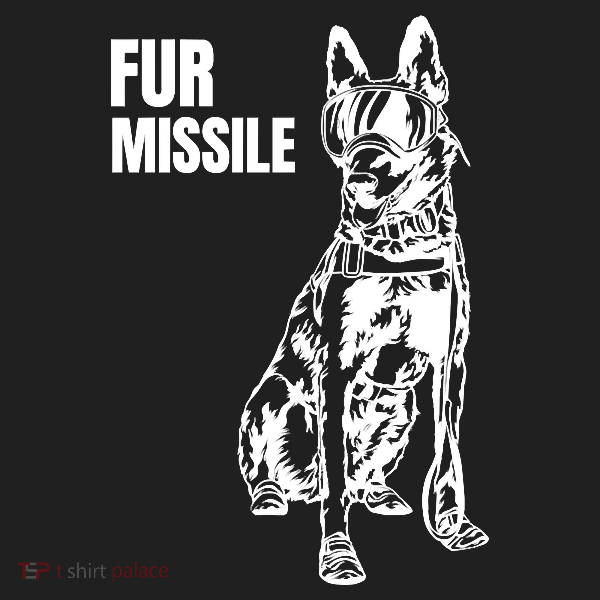 Fur Missile Funny Beligian Malinois Dog 40oz Vacuum Insulated Stainless Steel Travel Tumbler