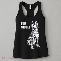 Fur Missile Funny Beligian Malinois Dog Women's Tank Top thumb 3