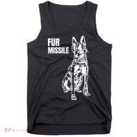 Fur Missile Funny Beligian Malinois Dog Tank Top thumb 0