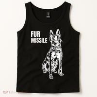 Fur Missile Funny Beligian Malinois Dog Tank Top thumb 2