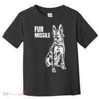 Fur Missile Funny Beligian Malinois Dog Toddler T-Shirt thumb 0