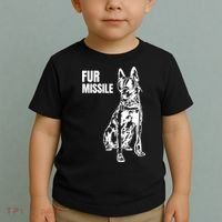 Fur Missile Funny Beligian Malinois Dog Toddler T-Shirt thumb 2