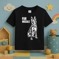Fur Missile Funny Beligian Malinois Dog Toddler T-Shirt thumb 3