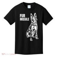 Fur Missile Funny Beligian Malinois Dog Kids T-Shirt thumb 0