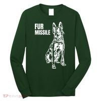Fur Missile Funny Beligian Malinois Dog Long Sleeve Shirt thumb 0