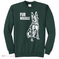 Fur Missile Funny Beligian Malinois Dog Sweatshirt thumb 0