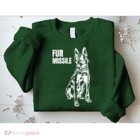 Fur Missile Funny Beligian Malinois Dog Sweatshirt thumb 2