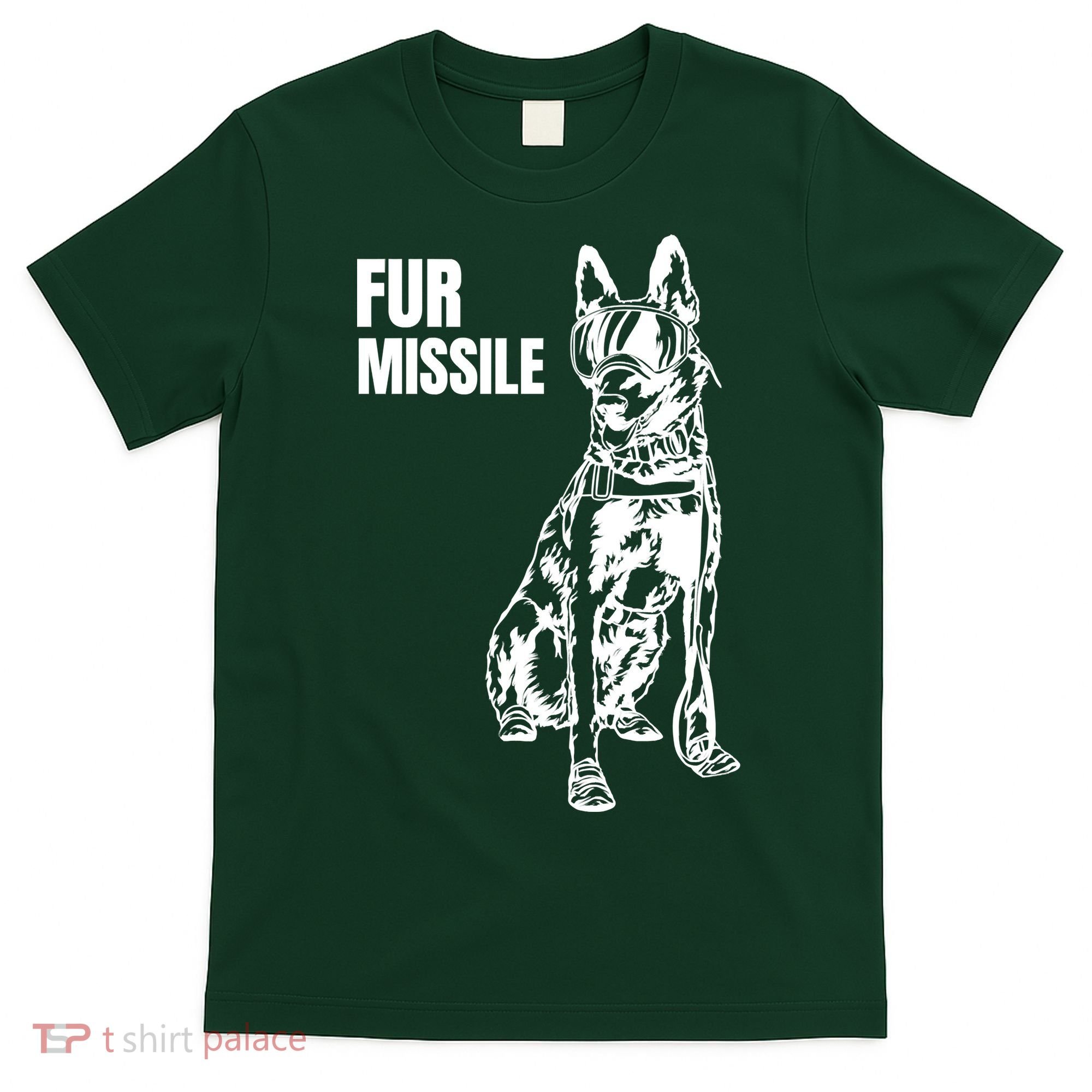 Fur Missile Funny Beligian Malinois Dog T-Shirt
