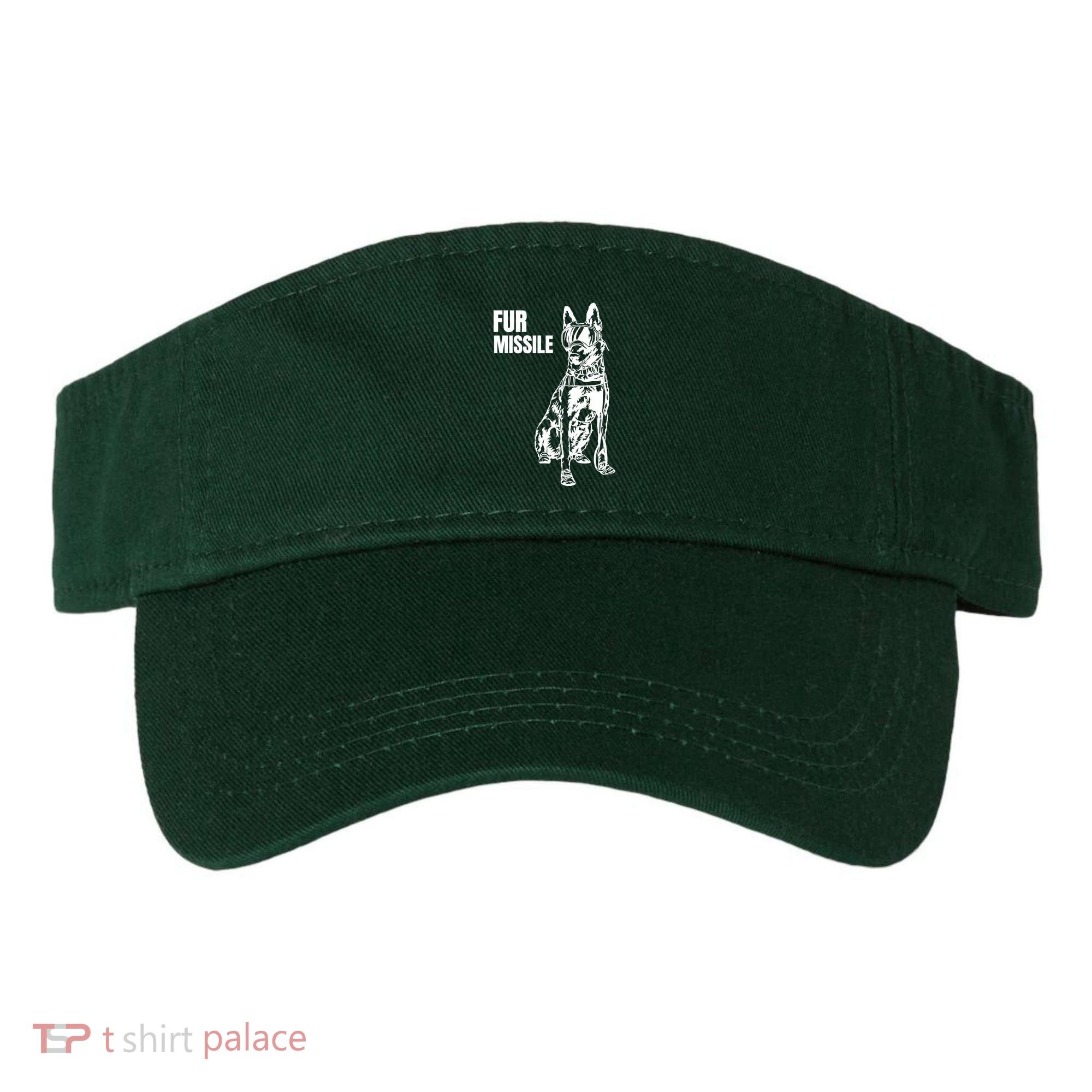 Fur Missile Funny Beligian Malinois Dog Visor