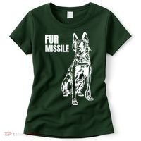 Fur Missile Funny Beligian Malinois Dog Women's T-Shirt thumb 0