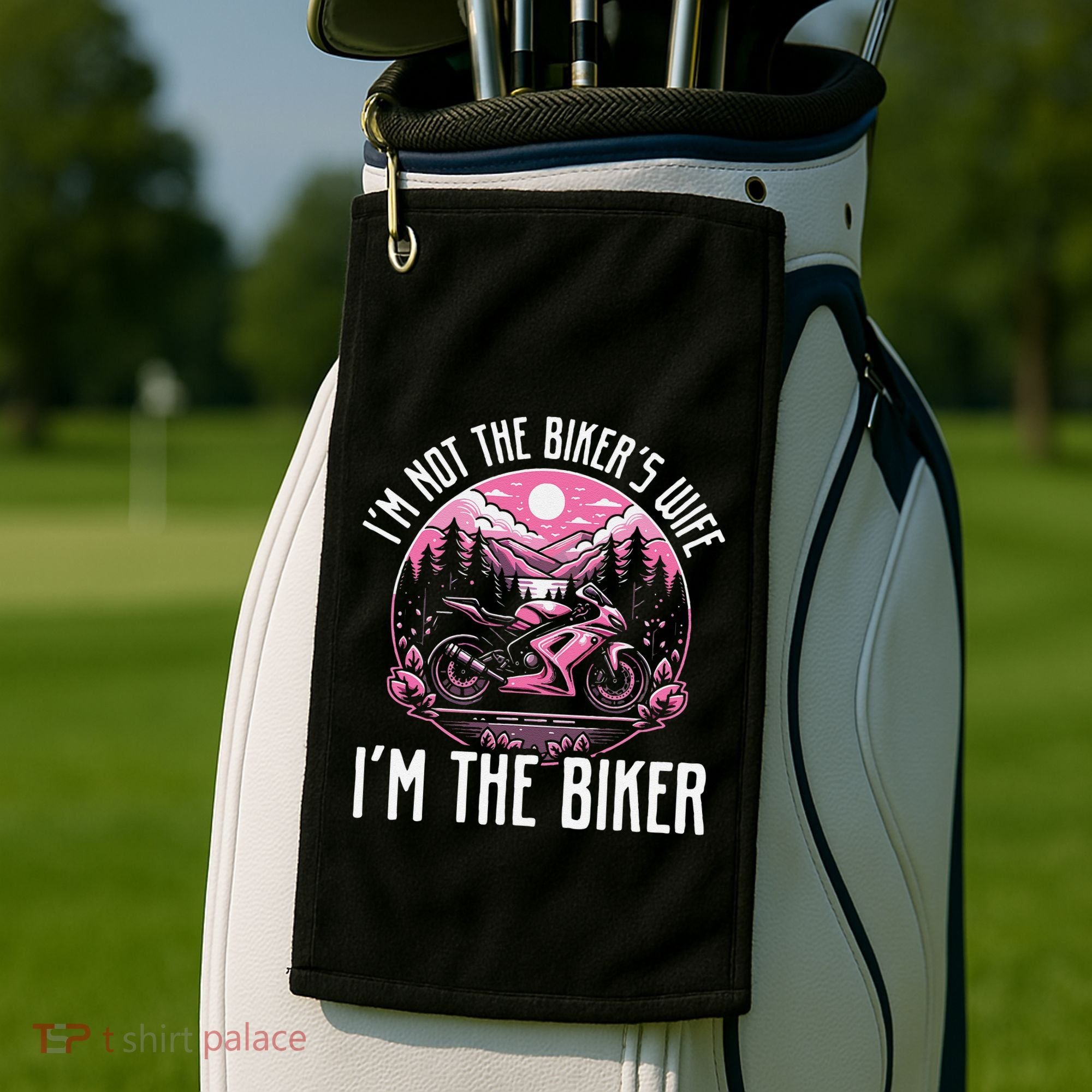 Funny Motorcycle For Women Not BikerS Wife IM The Biker Golf Towel