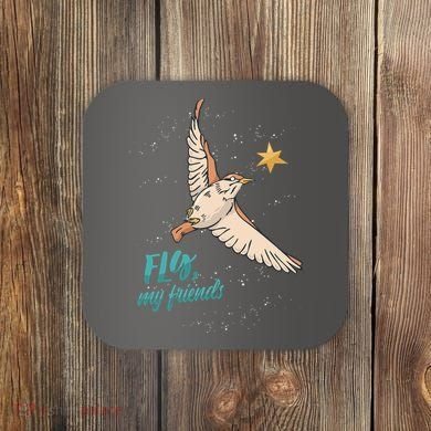 Fly My Friends Bird Star Coaster