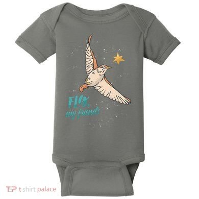 Fly My Friends Bird Star Baby Bodysuit