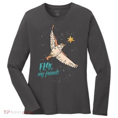 Fly My Friends Bird Star Women's Long Sleeve Shirt