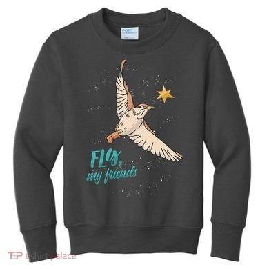 Fly My Friends Bird Star Kids Sweatshirt
