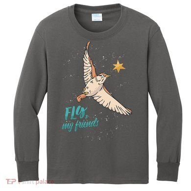 Fly My Friends Bird Star Kids Long Sleeve Shirt