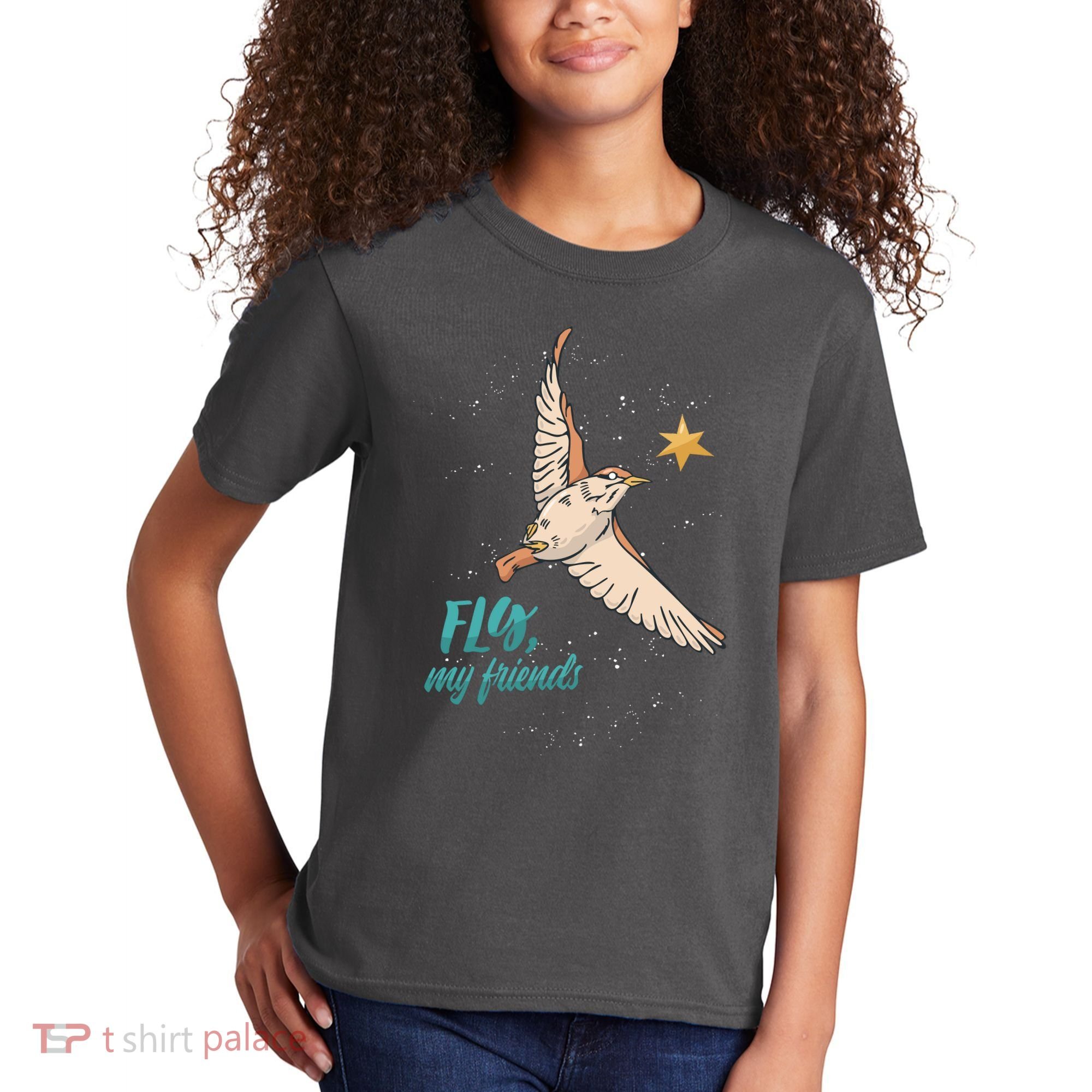 Fly My Friends Bird Star Kids T-Shirt