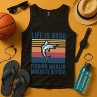 Freshwater Marlin Fish Marlin Fishing Gifts Tank Top thumb 4