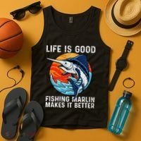 Freshwater Marlin Fish Marlin Fishing Gifts Tank Top thumb 4