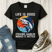 Freshwater Marlin Fish Marlin Fishing Gifts Women's T-Shirt thumb 3