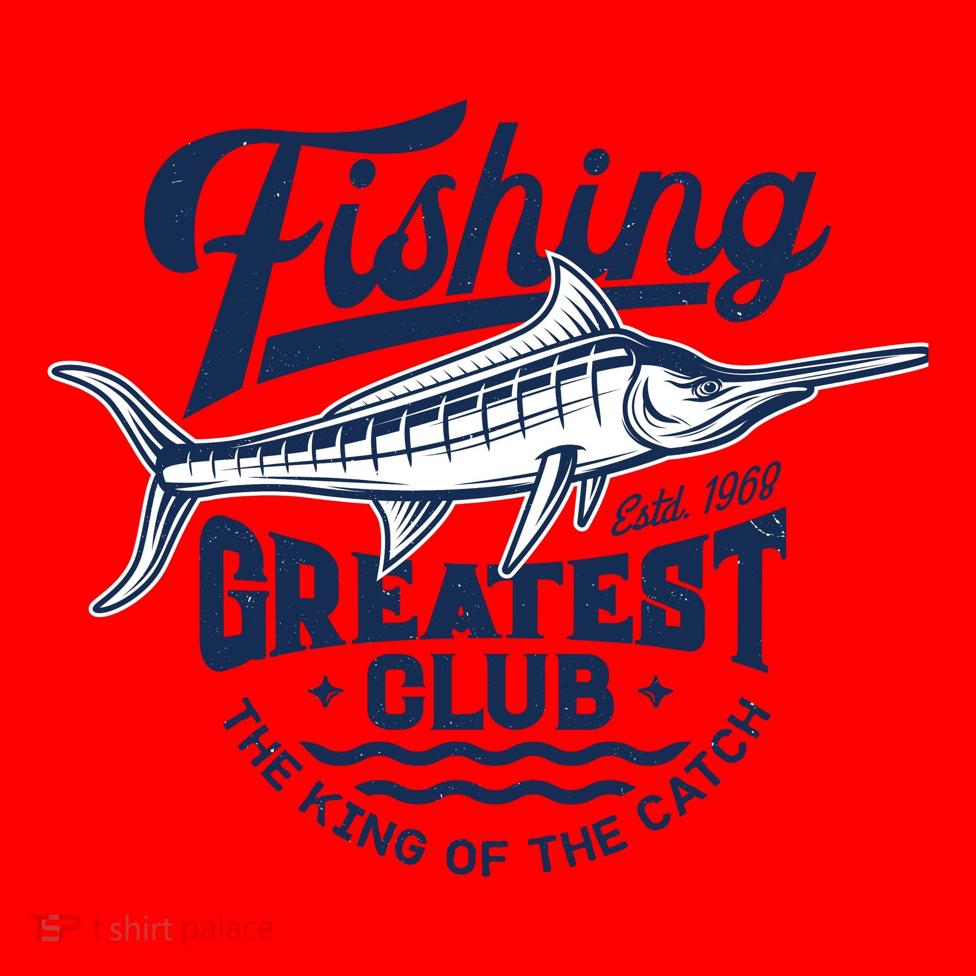 Fishing Marlin Greatest Club Estd 1968 Santa Hat