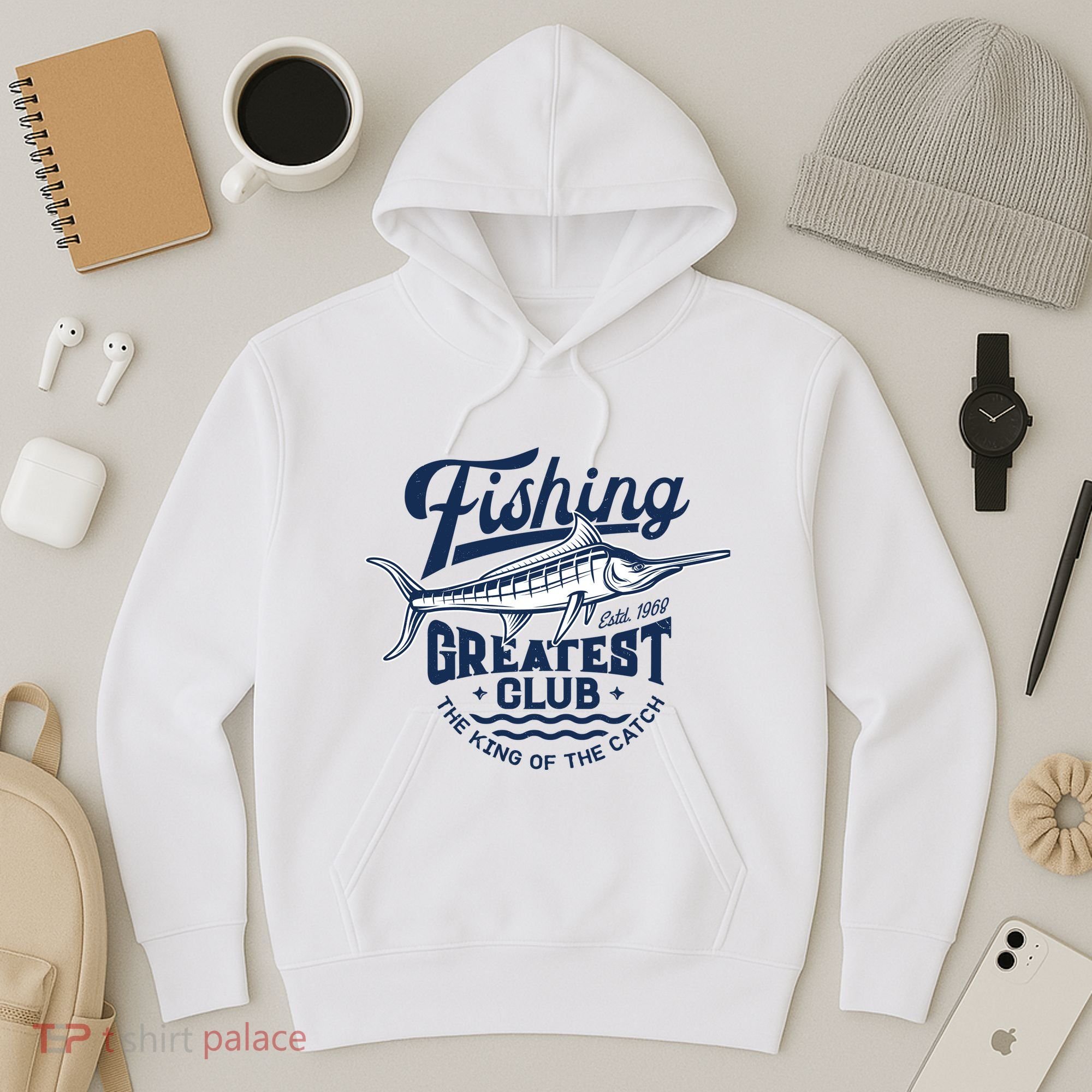 Fishing Marlin Greatest Club Estd 1968 Hoodie