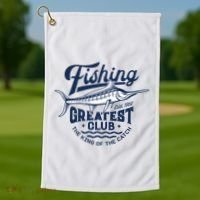 Fishing Marlin Greatest Club Estd 1968 Golf Towel thumb 1