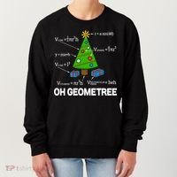 Funny Math Geometry Christmas Tree Pun Teacher Cute Gift Women's Sweatshirt thumb 0