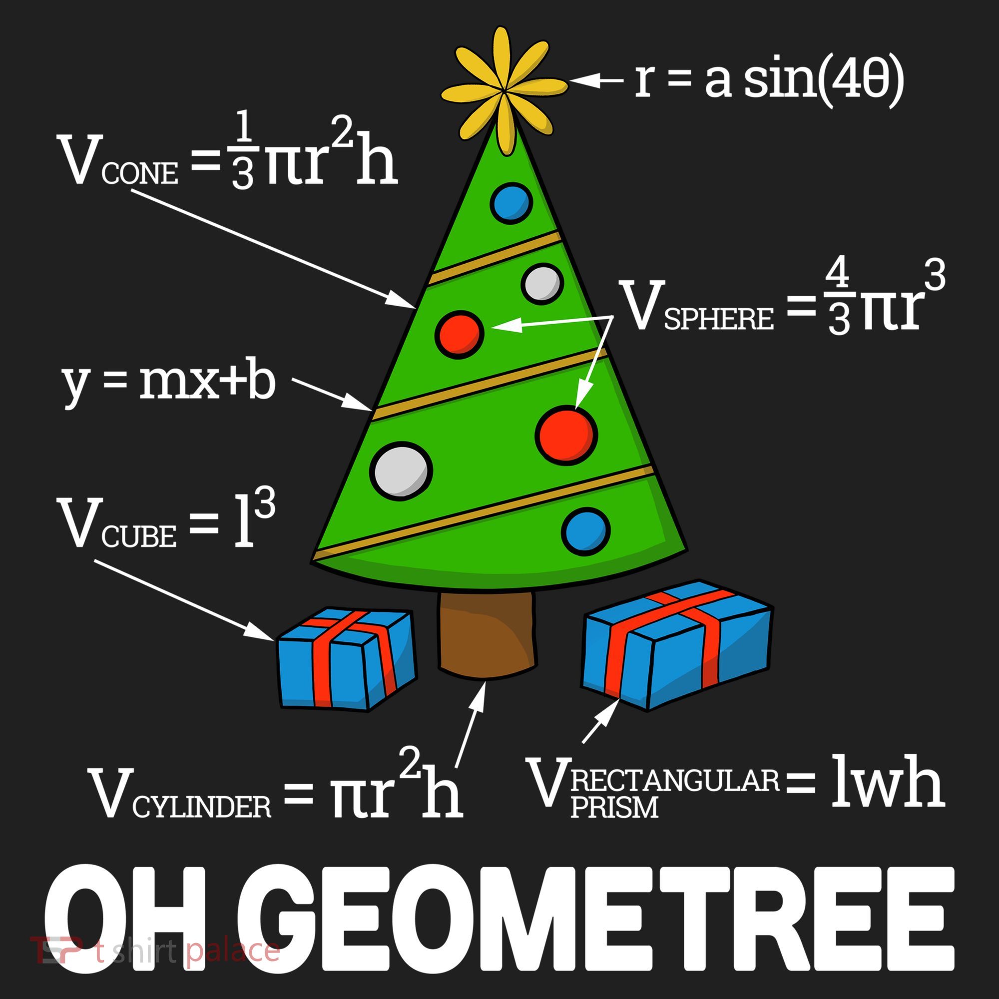 Funny Math Geometry Christmas Tree Pun Teacher Cute Gift Women's Sweatshirt