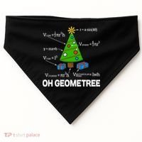 Funny Math Geometry Christmas Tree Pun Teacher Cute Gift USA-Made Doggie Bandana thumb 0