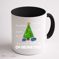 Funny Math Geometry Christmas Tree Pun Teacher Cute Gift Coffee Mug thumb 1