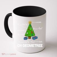 Funny Math Geometry Christmas Tree Pun Teacher Cute Gift Coffee Mug thumb 0