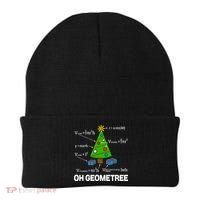 Funny Math Geometry Christmas Tree Pun Teacher Cute Gift Beanie thumb 0