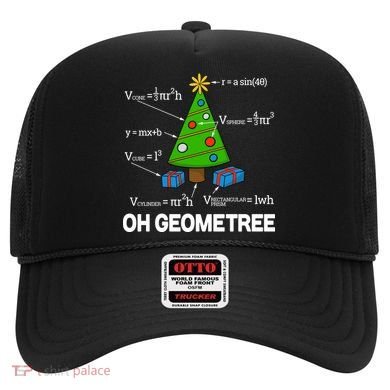 Funny Math Geometry Christmas Tree Pun Teacher Cute Gift Hat